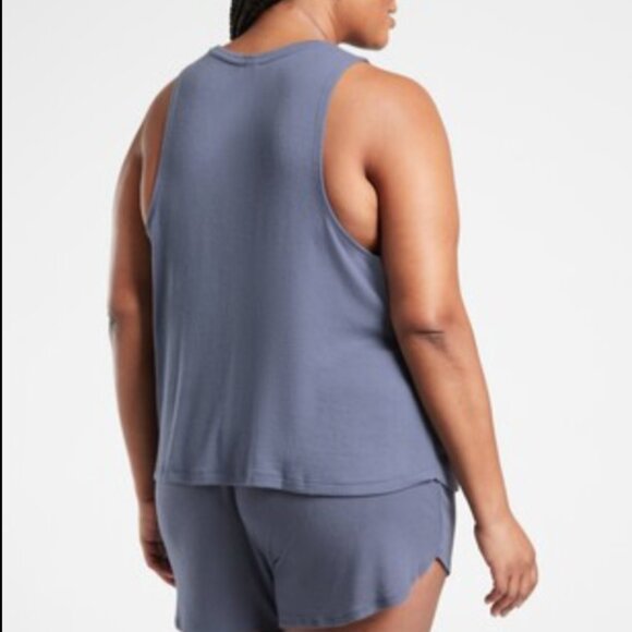 XS, S, M - ATHLETA Well Rested Rib Sleep Tank Periwinkle Blue NEW - Picture 2 of 3